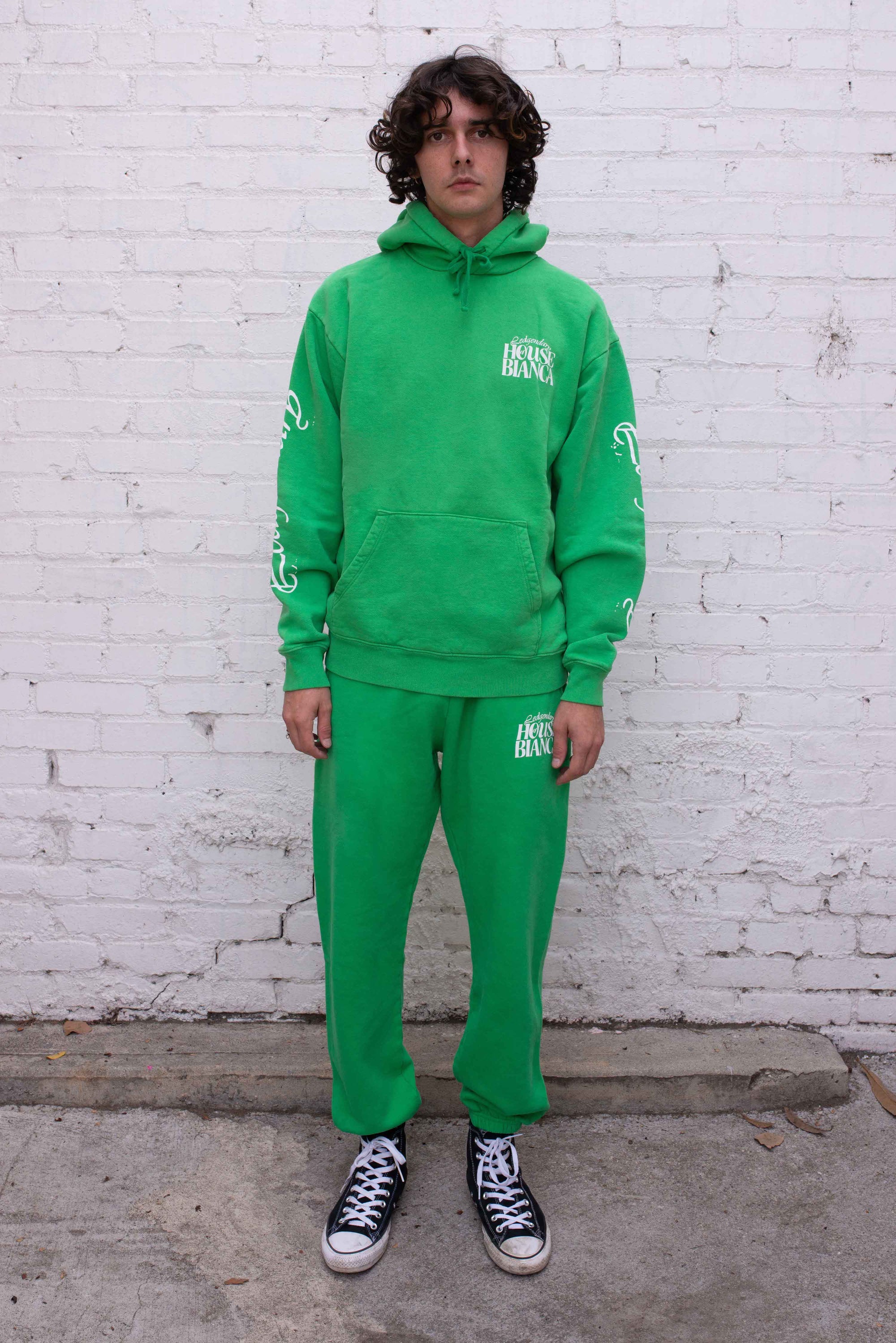 Green Silk and Cashmere Sweatpants – House of Bijan